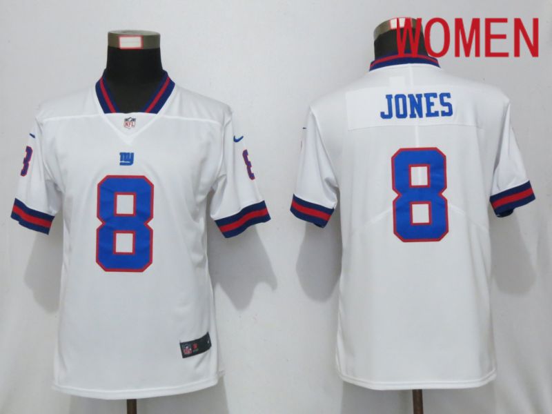Women New York Giants #8 Jones Navy White Nike Color Rush Elite Playey NFL Jerseys->baltimore ravens->NFL Jersey